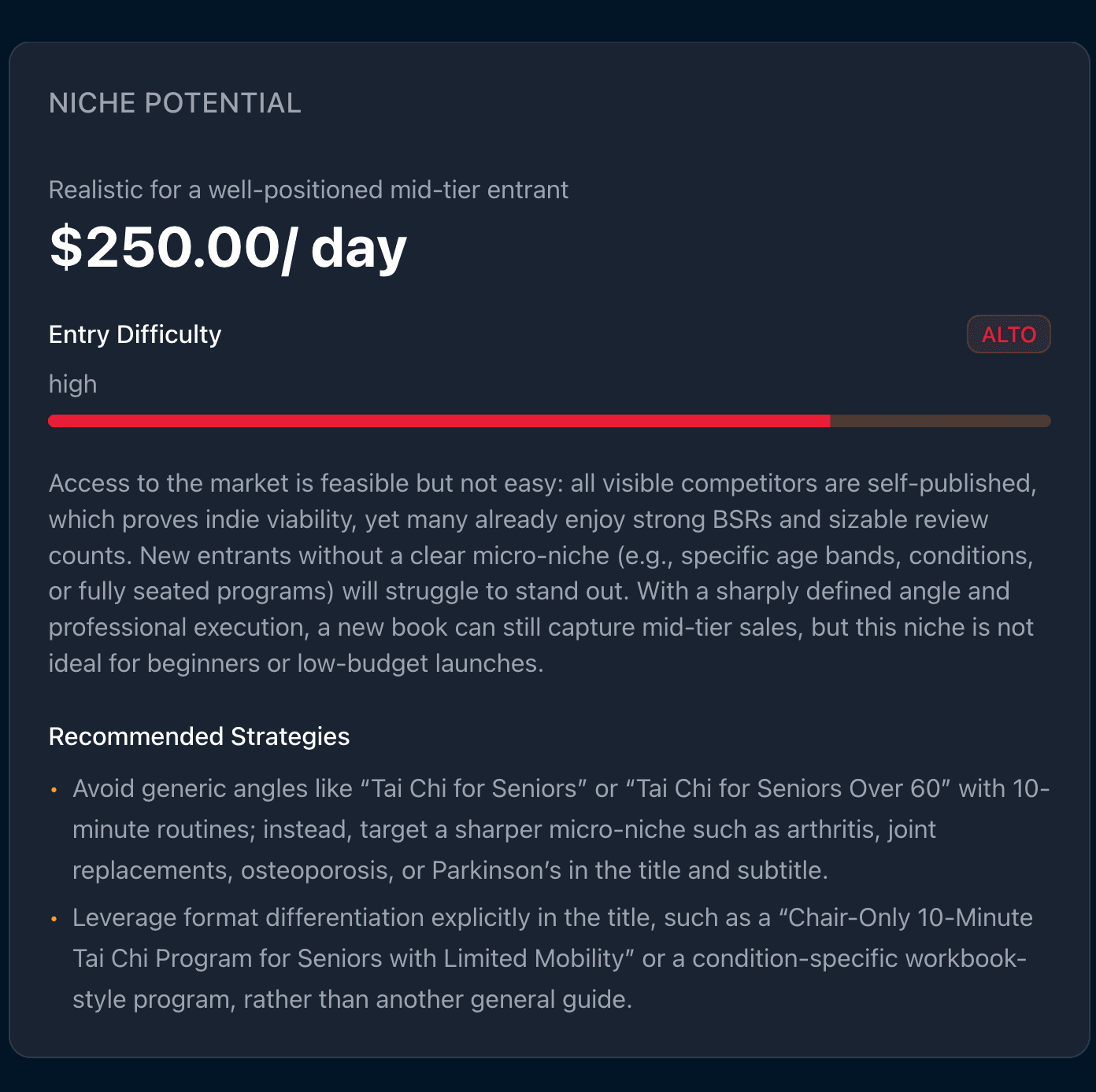 Niche Potential Analysis